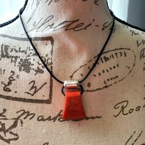 Silpada coral pendant necklace